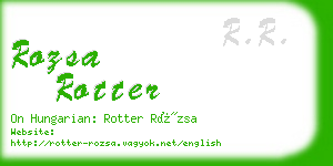 rozsa rotter business card